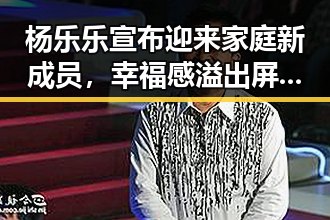 杨乐乐宣布迎来家庭新成员，幸福感溢出屏幕✨